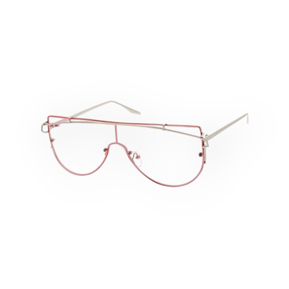 new ☻ Rimless Metal Shield Sunglasses Sunnies ☻ Colored Mono Lens ☻ Pastel Pink - Picture 8 of 14